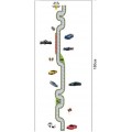 Racing track Growth Chart Wall Sticker